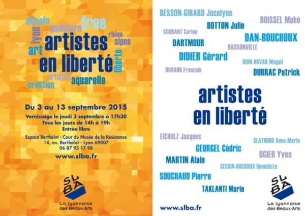 Artistes en liberté   Lyon SLBA